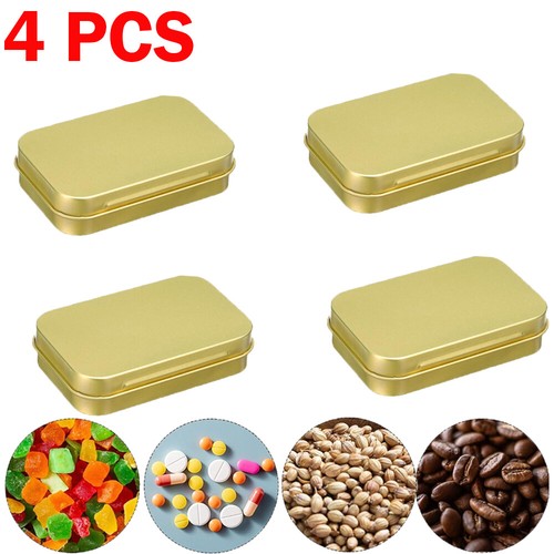 4pcs tobacco tin - 4pcs, gold