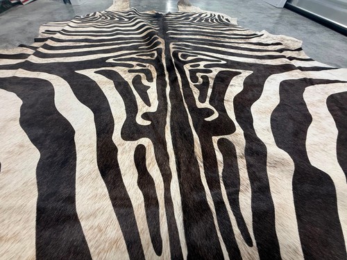 Cowhide rug huge zebra - rug,