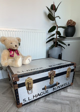 Vintage Metal Bound Steamer