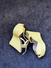 Yellow Wedge Heels size 6