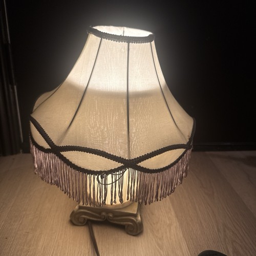 Vintage boudoir lamp fringe - w/,