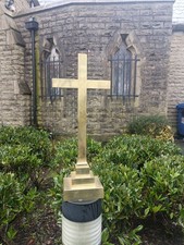 Large 2 ft Tall Brass Church