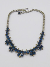 RARE VINTAGE CHRISTIAN DIOR MITCHEL MAER BLUE CRYSTAL NECKLACE c.1950's