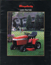 Simplicity Ride-on Lawn Tractors Brochure Leaflet
