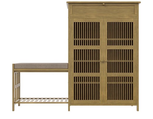 Wooden shoe rack - storage, bench
