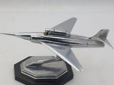 Vintage Chrome Ronson Jet Fighter Plane On Stand RAF Association Presentation