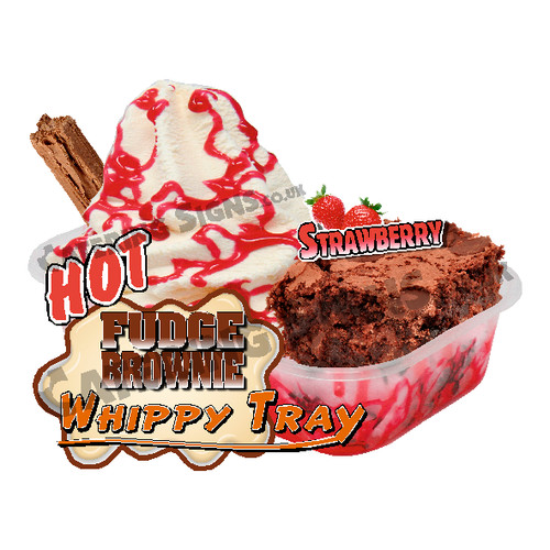 Strawberry hot brownie tray - brownie,