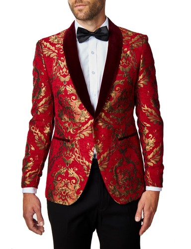 Mens gold brocade paisley - mens,