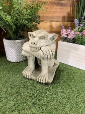 Stone garden gargoyle - garden,