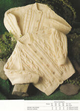 Knitting Pattern To Make Babies Toddlers Childrens Raglan Aran Cardigans 20-28