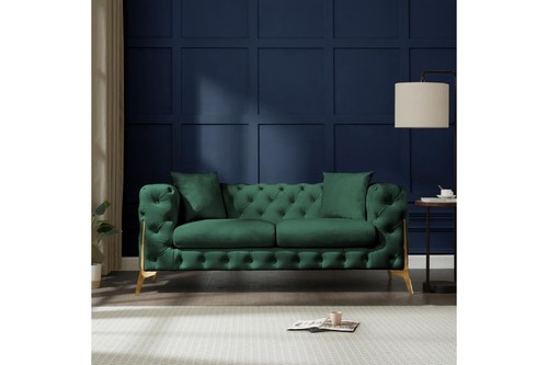 Velvet fabric chesterfield - velvet,