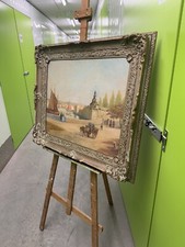 Large Vintage French Oil