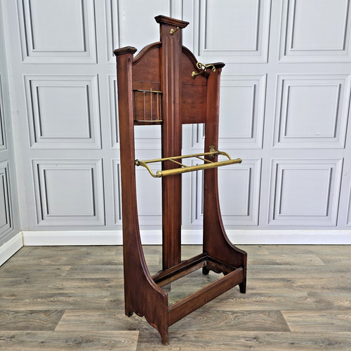 Antique mahogany hall stand - antique,