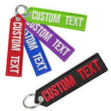 Personalized Keyrings Custom Tactical Name Biker Key Tag Number Plate Bag Tag