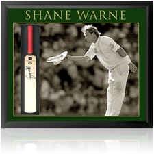 Shane Warne Signed Mini Bat