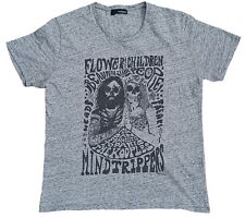The Kooples Tshirt 'Munchausen' Grey Gothic Hippie Dandy Rock Women's Size Small