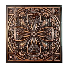 PVC Tin Ceiling Tile 3D Emboss Panels for Cafe PL10 Traditional copper 10pcs/lot
