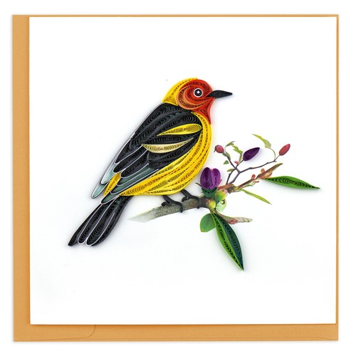 Quilling western tanager bird - quilling,