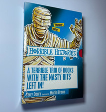 3 New Horrible Histories books set Groovy Greeks Awful Egyptians Rotten Romans