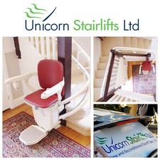 STANNAH SIENA CURVED STAIRLIFT + BESPOKE TRACK INC 1 X 90° BEND | FITTED | RH