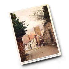 A4 PRINT - Vintage Cornwall - The Church from Barnoon Terrace St. Ives (ac)