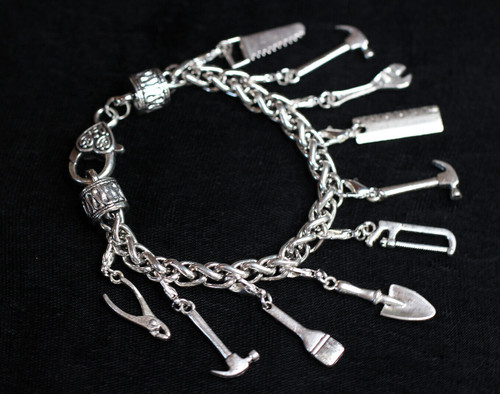 Tools theme charm bracelet - tools,