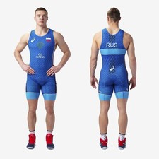 ASICS Wrestling mens lycra suit. Spandex sport bodysuit. Alrosa wrestling suit