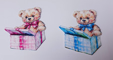 CUTE TEDDY BEAR IN A PRESENT
