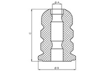 Rubber buffer spring Front