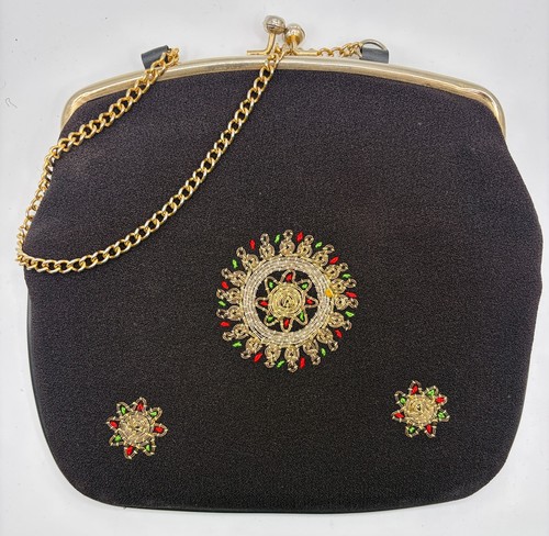 Vintage black evening clutch - vintage,