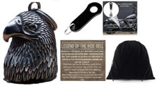 Eagle Head 3-D RIDE BELL 4 ALL Harley Dyna Deluxe Bagger Softail Deluxe Biker