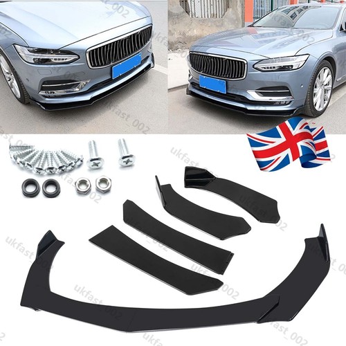 Gloss black front bumper - front, lip