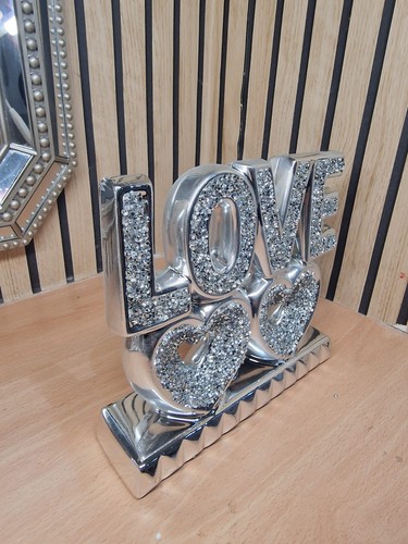 Silver love heart ornament - heart,