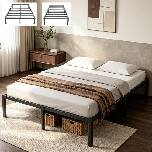 Bed frame with underbed - with,