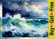 Dramatic Stormy Ocean Waves