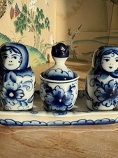 Vintage Russian Folk Art Gzhel