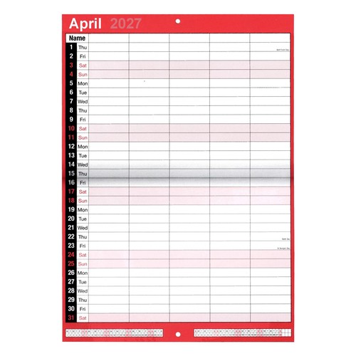 2027 calendar month view - to,