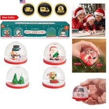 Mini Christmas Snow Globes Set