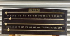 Vintage Riley Snooker / Billiards Scoreboard – Mahogany & Brass
