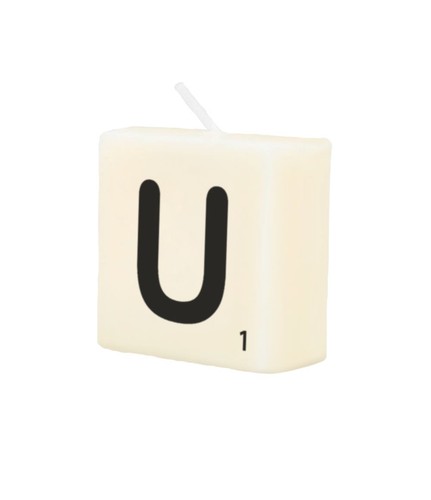 Letter candle - candle, u