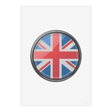 'Union Jack in Circle Frame'