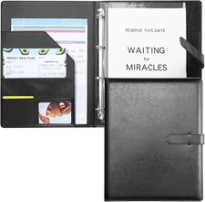 A4 Portfolio Folder with Ring Binder, Document 45 Plastic Black 