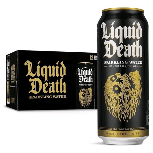 Liquid death sparkling water - death,