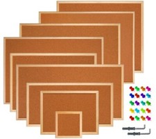 Cork Board Pin Message Notice Board Wooden Frame Office Memo School Pinboard