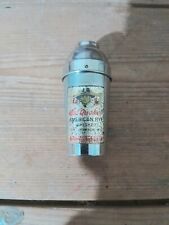COCKTAIL SHAKER MINATURE ADVERTISING OLD QUAKER RYE  WHISKEY
