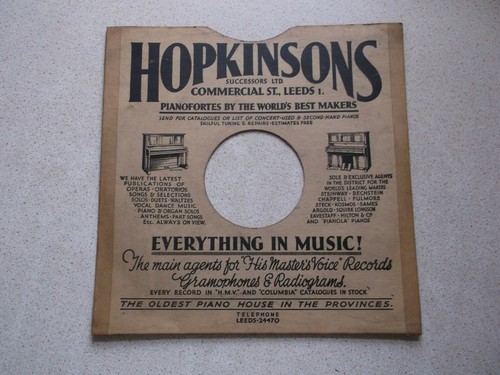 Vintage record card sleeve - vintage, for
