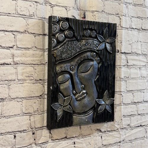 Wooden wood panel 40cm silver - wooden,