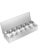 6 Compartment Stainless Steel