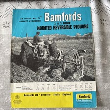 Bamford 2 & 3 furrow tractor mounted reversible ploughs 4 page sales brochure 