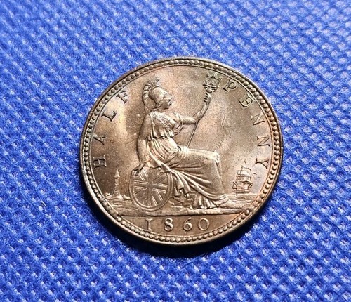 1860 halfpenny victoria - 1860,